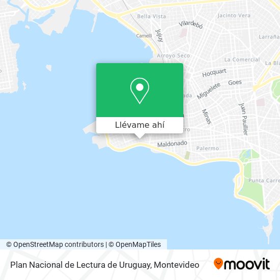 Mapa de Plan Nacional de Lectura de Uruguay