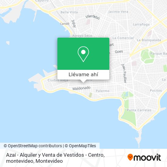 Mapa de Azaí - Alquiler y Venta de Vestidos - Centro, montevideo