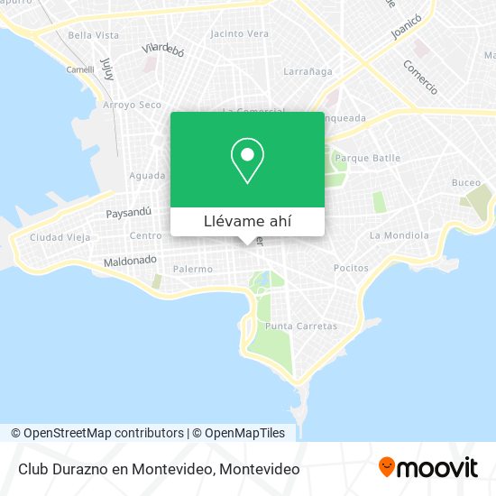 Mapa de Club Durazno en Montevideo