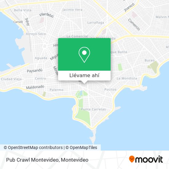 Mapa de Pub Crawl Montevideo