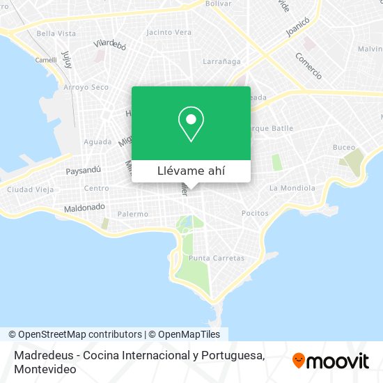 Mapa de Madredeus - Cocina Internacional y Portuguesa