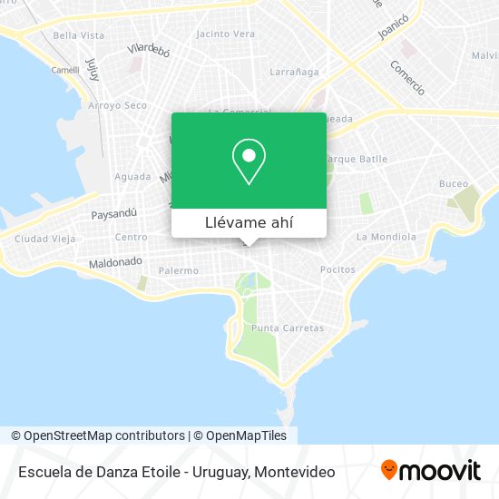 Mapa de Escuela de Danza Etoile - Uruguay