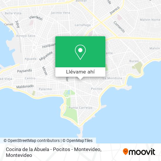 Mapa de Cocina de la Abuela - Pocitos - Montevideo