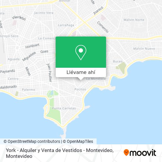 Mapa de York - Alquiler y Venta de Vestidos - Montevideo