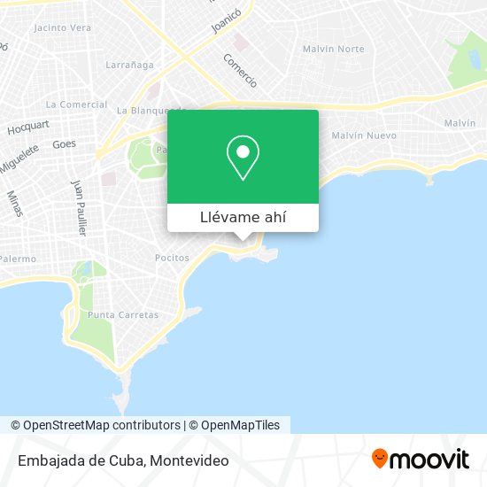 Mapa de Embajada de Cuba