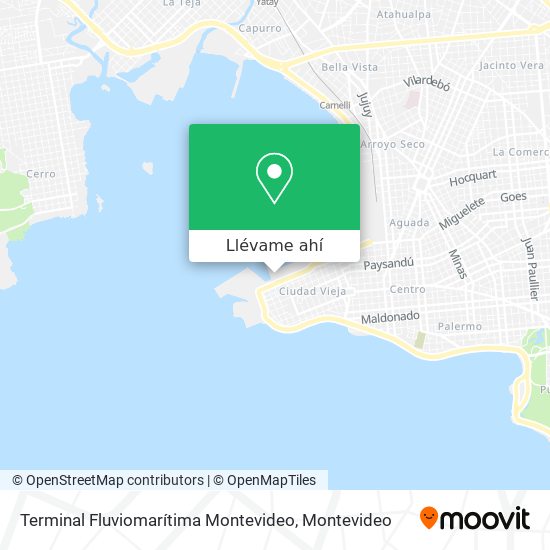 Mapa de Terminal Fluviomarítima Montevideo