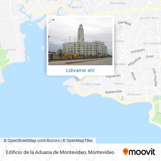 Mapa de Edificio de la Aduana de Montevideo