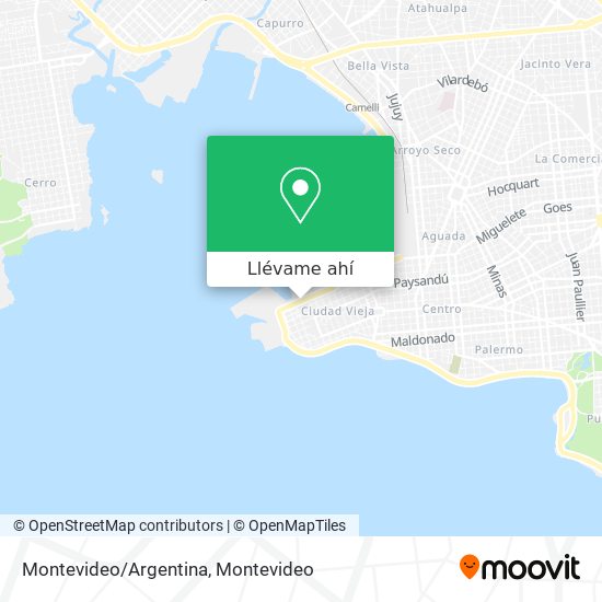 Mapa de Montevideo/Argentina