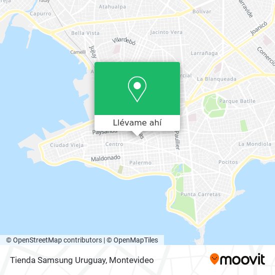 Mapa de Tienda Samsung Uruguay