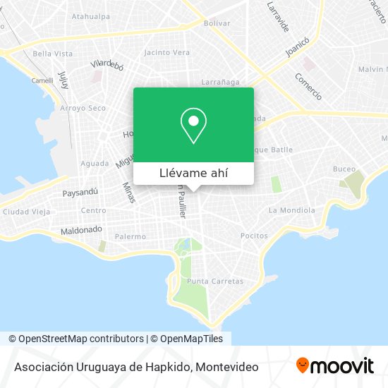 Mapa de Asociación Uruguaya de Hapkido