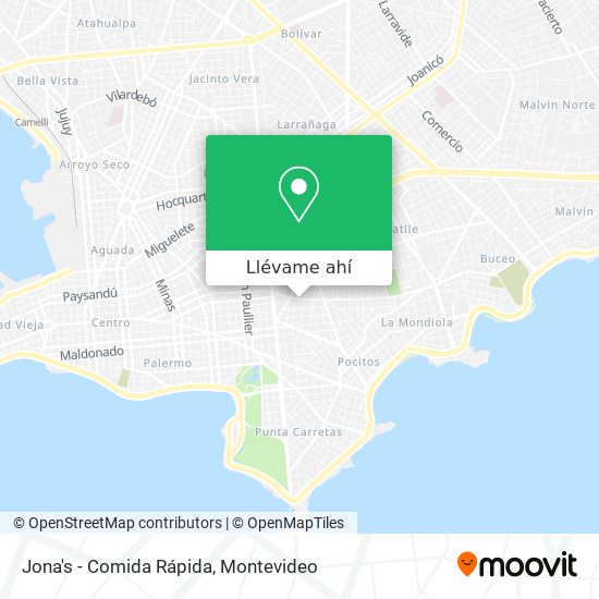 Mapa de Jona's - Comida Rápida