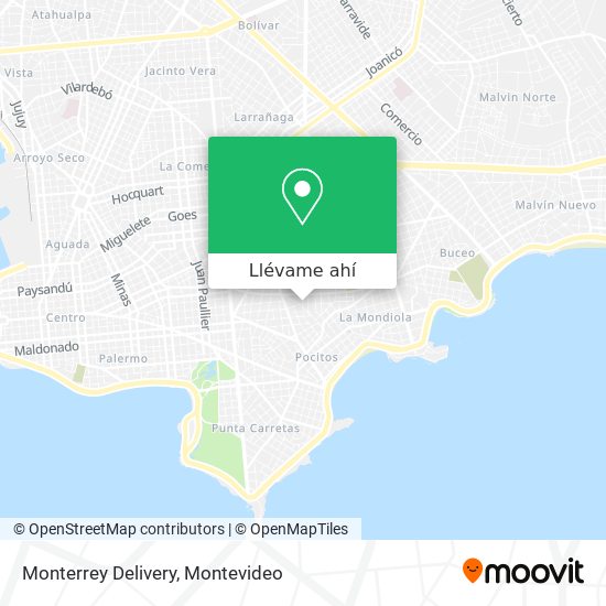 Mapa de Monterrey Delivery