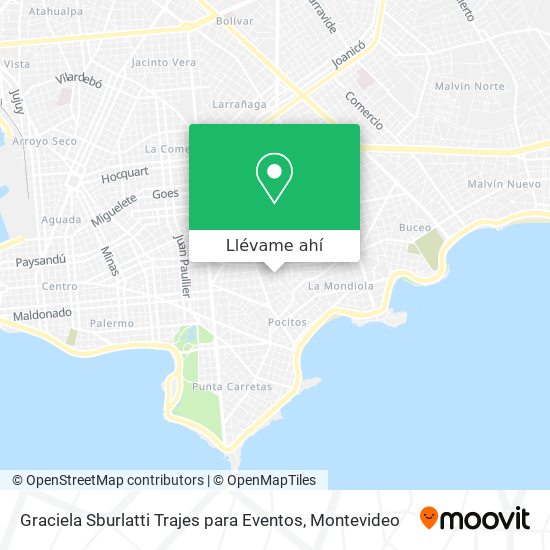 Mapa de Graciela Sburlatti Trajes para Eventos