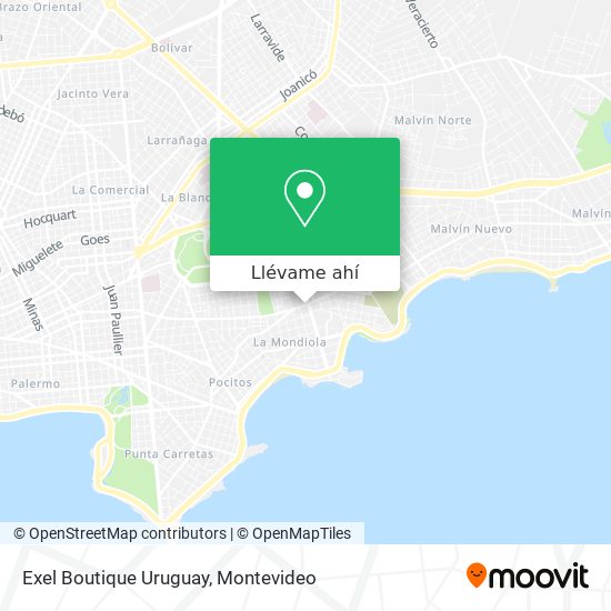 Mapa de Exel Boutique Uruguay
