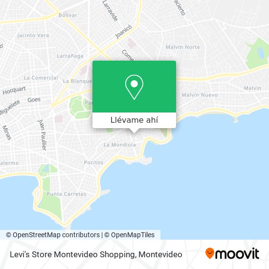 Mapa de Levi's Store Montevideo Shopping
