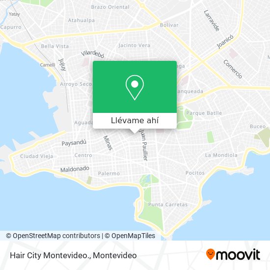 Mapa de Hair City Montevideo.
