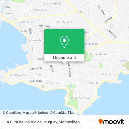 Mapa de La Cura de los Vicios Uruguay
