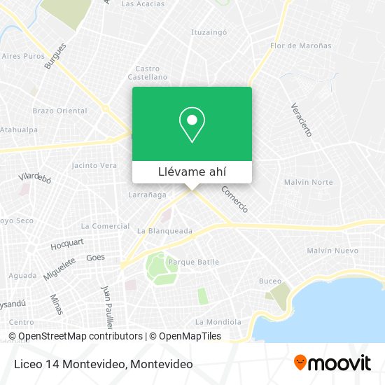 Mapa de Liceo 14 Montevideo