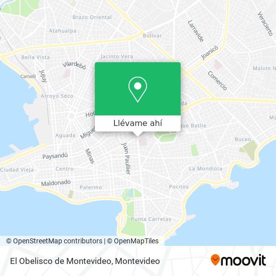 Mapa de El Obelisco de Montevideo