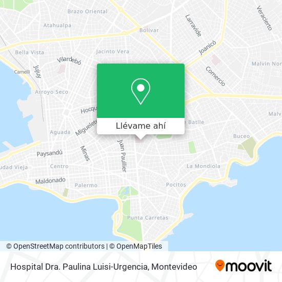 Mapa de Hospital Dra. Paulina Luisi-Urgencia