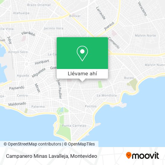 Mapa de Campanero Minas Lavalleja