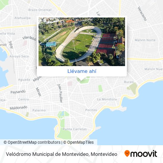 Mapa de Velódromo Municipal de Montevideo