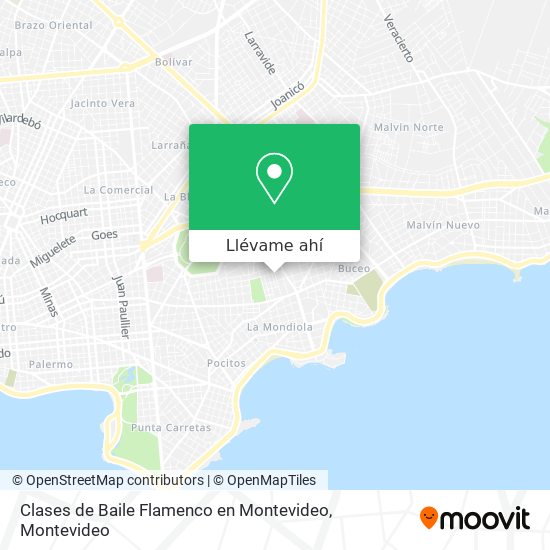 Mapa de Clases de Baile Flamenco en Montevideo