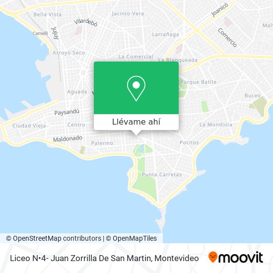 Mapa de Liceo N•4- Juan Zorrilla De San Martin