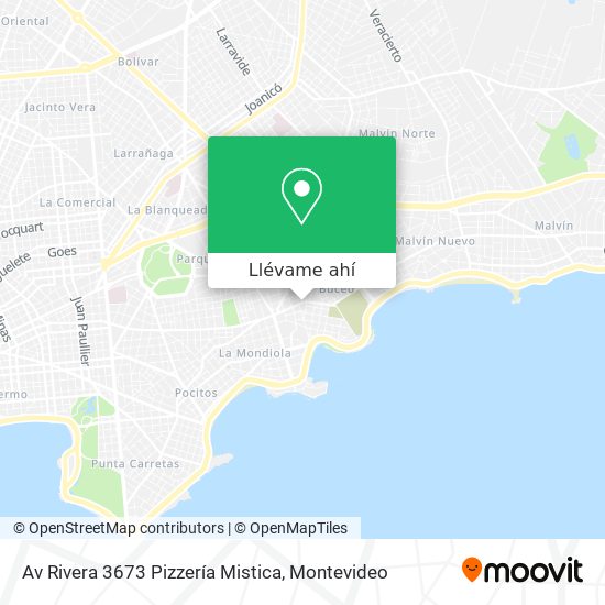 Mapa de Av Rivera 3673 Pizzería Mistica