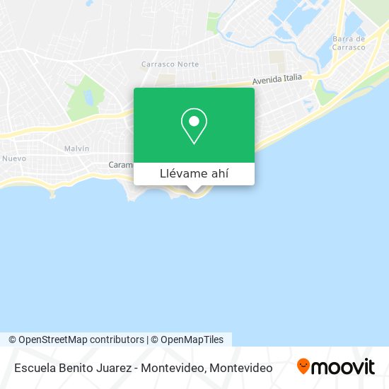 Mapa de Escuela Benito Juarez - Montevideo