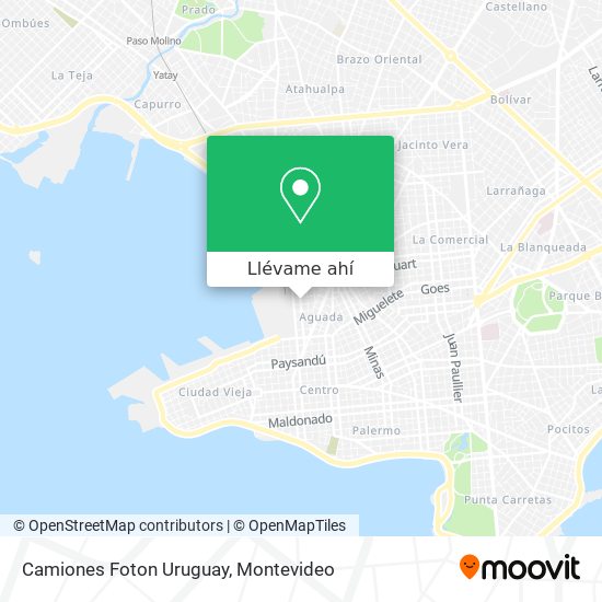 Mapa de Camiones Foton Uruguay
