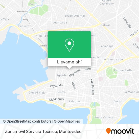 Mapa de Zonamovil Servicio Tecnico