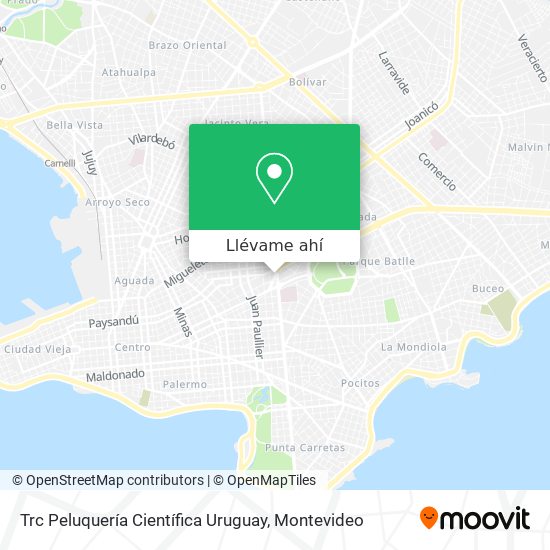 Mapa de Trc Peluquería Científica Uruguay