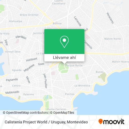 Mapa de Calistenia Project World / Uruguay