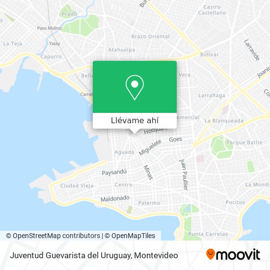 Mapa de Juventud Guevarista del Uruguay