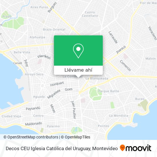 Mapa de Decos CEU Iglesia Católica del Uruguay