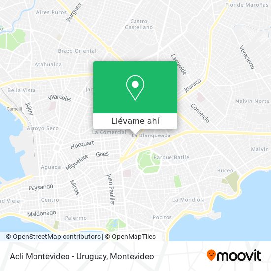 Mapa de Acli Montevideo - Uruguay