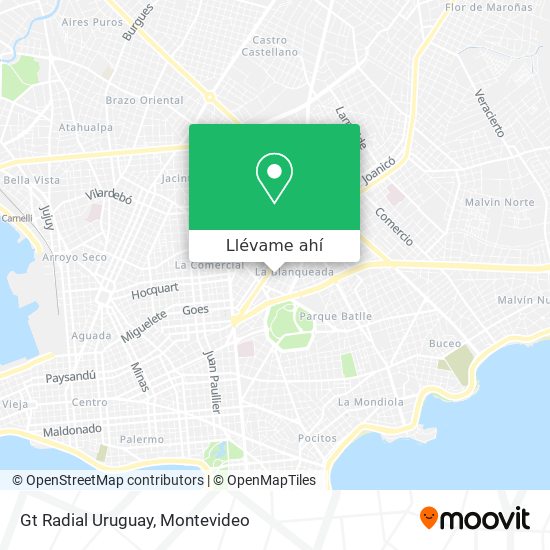 Mapa de Gt Radial Uruguay