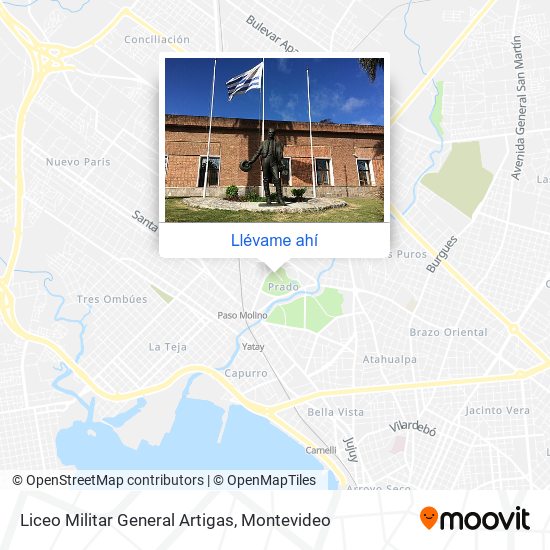 Mapa de Liceo Militar General Artigas