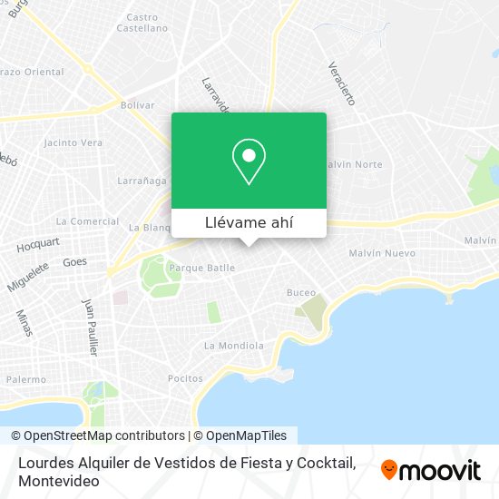 Mapa de Lourdes Alquiler de Vestidos de Fiesta y Cocktail