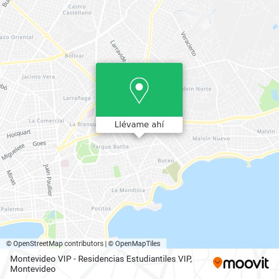 Mapa de Montevideo VIP - Residencias Estudiantiles VIP