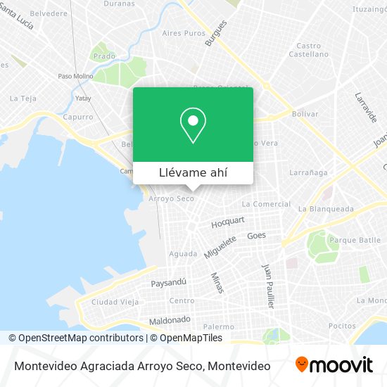 Mapa de Montevideo Agraciada Arroyo Seco