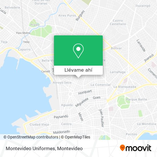 Mapa de Montevideo Uniformes