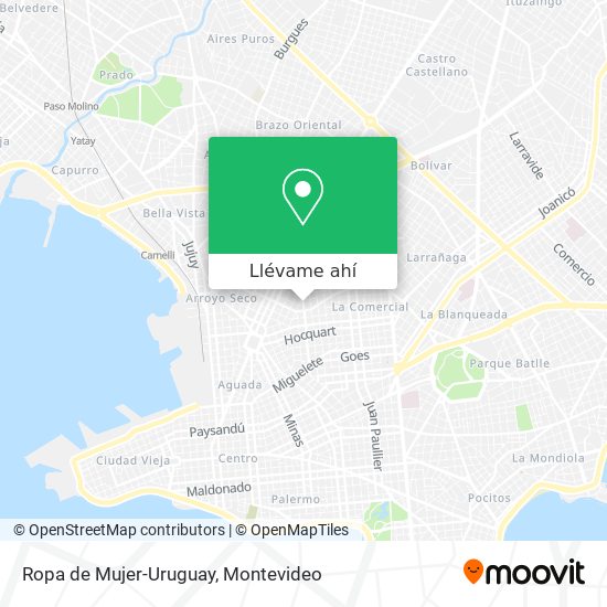 Mapa de Ropa de Mujer-Uruguay