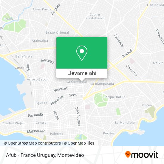Mapa de Afub - France Uruguay