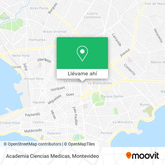 Mapa de Academia Ciencias Medicas