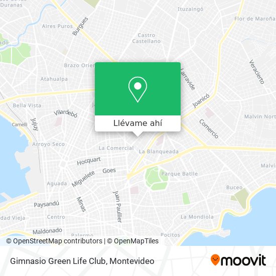 Mapa de Gimnasio Green Life Club