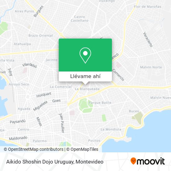 Mapa de Aikido Shoshin Dojo Uruguay