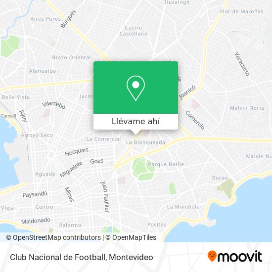 Mapa de Club Nacional de Football