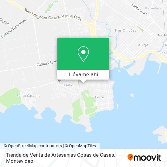 Mapa de Tienda de Venta de Artesanias Cosas de Casas